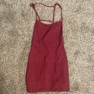 Pinky red mini dress